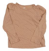 Starorůžové puntíkaté triko H&M