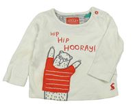 Smetanové triko s medvědem Joules