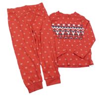 Červené vzorované pyžamo Primark
