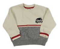 Smetanovo-šedá mikina s bobrem Roots