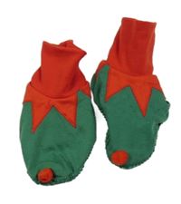 Zeleno-červené textilní capáčky - elf vel. 18/19