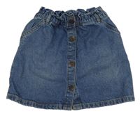 Modrá riflová propínací sukně Tu