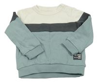 Zelenošedo-smetanovo-tmavošedá mikina C&A