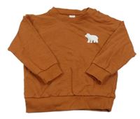 Hnědá mikina s medvědem Topomini