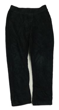 Černé žebrované sametové tregíny Nutmeg