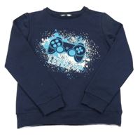 Tmavomodrá mikina s ovladačem Pep&Co