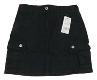 Nové - Černá riflová cargo sukně F&F