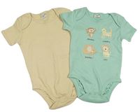 2x body - mátové body se zvířaty + béžové Orsolino