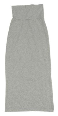 Šedé melírované elastické šaty bez ramínek H&M