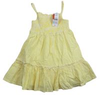 Žluto-bílé pruhované lehké šaty George