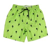 Neonově zelené plážové kraťasy se zmrzlinami Primark