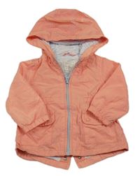 Meruňková šusťáková jarní bunda s kapucí Zara