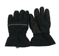 Černé softshellové prstové funkční rukavice H&M
