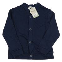 Nové - tmavomodrá propínací mikina H&M