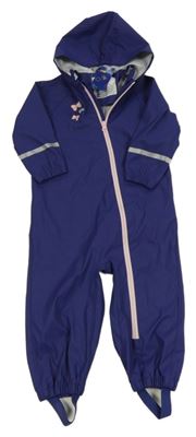 Nové - fialová nepromokavá kombinéza s kapucí Lupilu