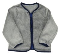 Šedá plyšová propínací mikina C&A