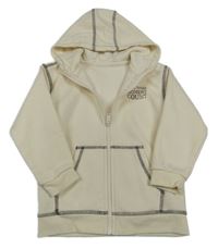 Smetanová propínací mikina s kapucí dunnes