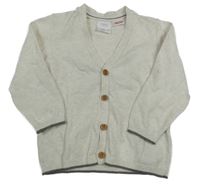 Světlebéžový propínací lehký svetr Zara