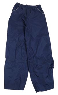 Tmavomodré šusťákové voděodolné kalhoty Crane