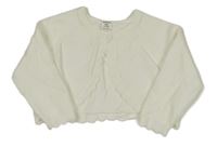 Bílé propínací svetrové bolerko shein