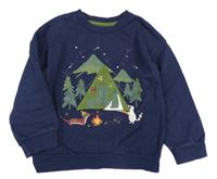 Tmavomodrá mikina se stanem Mothercare