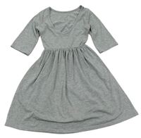 Šedé melírované šaty