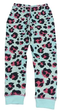 Mátové pyžamové kalhoty s leopardím vzorem Studo