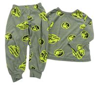 Khaki pyžamo s dinosaury - Jurský svět zn. Primark