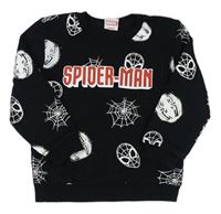 Černá vzorovaná mikina s nápisem - Spiderman zn. Primark