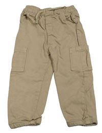 Béžové cargo plátěné kalhoty Primark