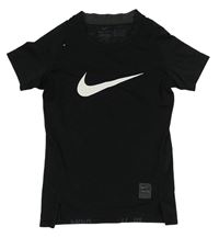 Černé sportovní tričko s logem Nike