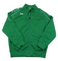 Zelená propínací sportovní mikina s logem Jako