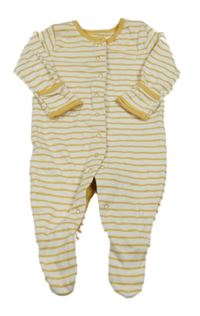 Hořčicovo-bílý pruhovaný overal Mamas&Papas