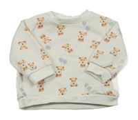 Smetanová mikina s medvídky River Island