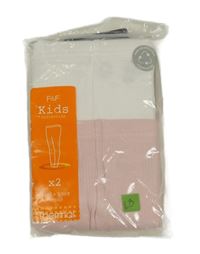 Nové - 2set - 2x thermo punčocháčové legíny - růžové + bílé F&F