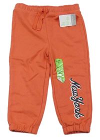 Nové - Korálové tepláky s nápisem Primark