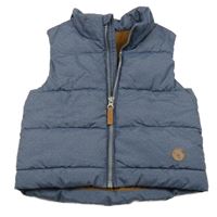 Modrá šusťáková zateplená vesta H&M