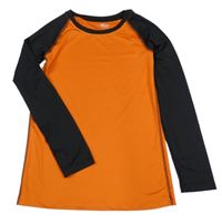 Oranžovo-černé funkční triko Crane