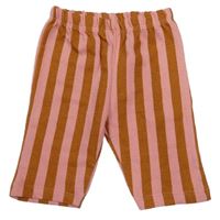 Růžovo-hnědé pruhované tepláky Next