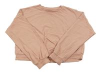 Růžová crop mikina Next