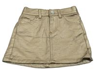 Zlatá riflová sukně H&M