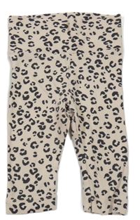 Béžovo-černé legíny s leopardím vzorem H&M