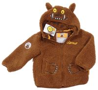 Nové - Hnědá huňatá propínací zateplená mikina s kapucí - Gruffalo Tu