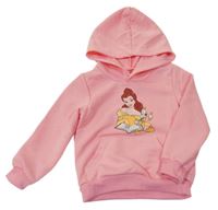 Růžová mikina s Belle a kapucí 