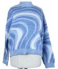 Dámský světlemodrý vzorovaný crop svetr Primark 
