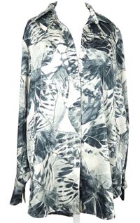 Dámská tmavomodro-bílá vzorovaná halenka Primark