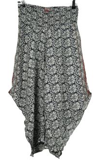 Dámské černo-bílé vzorované culottes kalhoty Joe Browns 