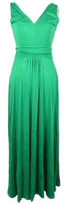 Dámské zelené dlouhé šaty 