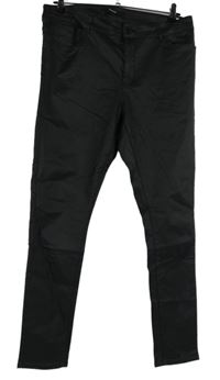 Dámské černé potažené skinny kalhoty Vero Moda 