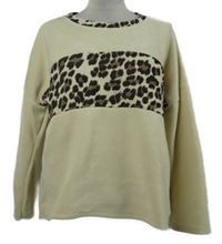 Dámský béžovo-hnědý vzorovaný žinylkový svetr 